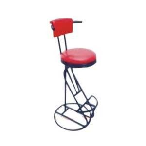 La enclavación redonda gira sobre un eje alta silla plástica ajustable de acero inoxidable trasera de la barra de la cuchara del taburete de bar