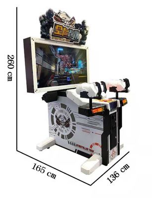 Simulador doble de Arcade Machines Coin Operated Game del tiroteo del vídeo estereoscópico interior