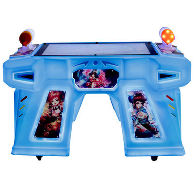 Blue Coin-Operated Amusement Machine Two Person Arcade Fishing Joystick Game Console