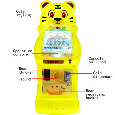 19mm Tiger Arcade Pinball Machine Entretenimiento lleno de diversión Diseño colorido Juego de prueba de habilidades Ideal para niños