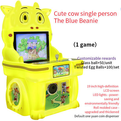 Moneda op arcade Robot del Centro Comercial de Niños Sombrero Azul de aventuras de una sola persona Joystick máquina de juego
