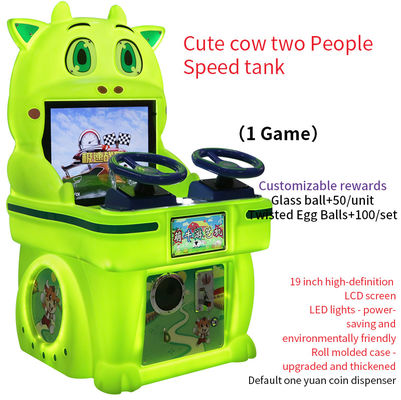 Robota de Cow Coin Mall para niños Dos jugadores de velocidad carro de carreras máquina de juego para casa