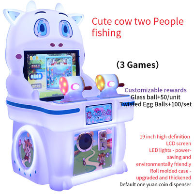 Máquina automática de juegos de 19 pulgadas para dos personas de juegos de arcade de pesca