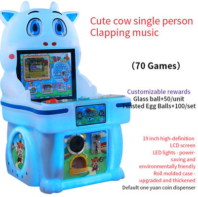 Cute Cow Moneda operada por un solo jugador de música niños aplaudir juego de buena calidad 19 pulgadas