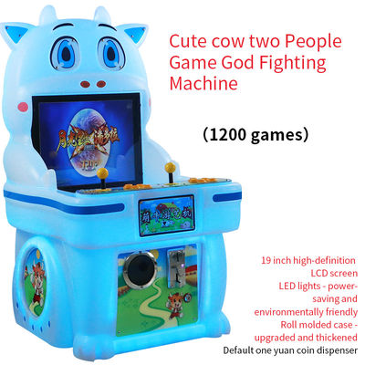 Cute Cow Dos jugadores juego de arcade Dios de lucha máquina para niños 19 pulgadas