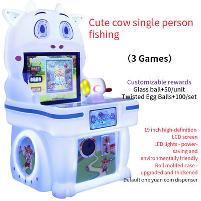 Instalación de entretenimiento para niños con monedas Máquina de pesca para una sola persona Máquina de juegos de arcade