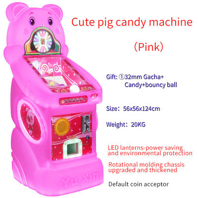Cerdo juguetón Dispensador de dulces coloridos Máquina de juegos operada por monedas Personajes interminables Divertido Regalo ideal para niños