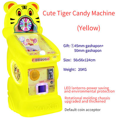 dulce de la máquina de garra de caramelos grabador encantador tigre colorido distribuidor de caramelos