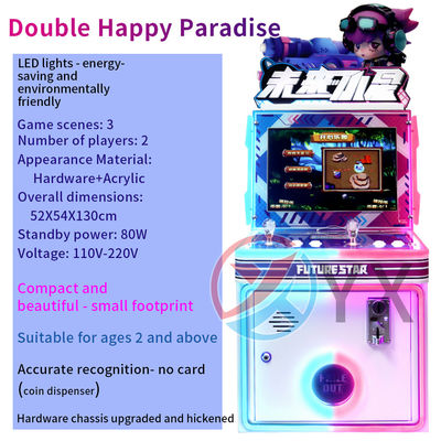Máquina de juego de doble jugador de 19 pulgadas con accionamiento de moneda Happy Paradise