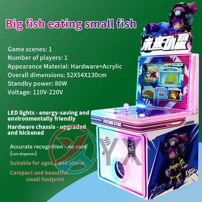 Peces grandes comen peces pequeños Juego de monedas-Operación Futuro Pequeña estrella Juego de juegos de arcade para niños Consolas de juegos de martillo