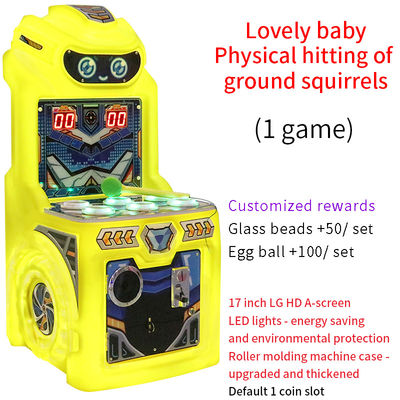 17 pulgadas Happy And Fun Gohper Pat máquina de juegos de arcade para niños con operador de moneda
