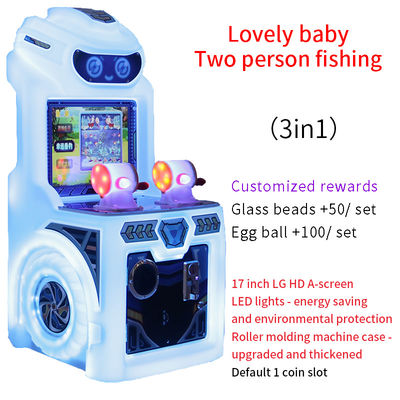 Máquinas de juego electrónicas de arcade para niños para pesca de dos personas en interiores