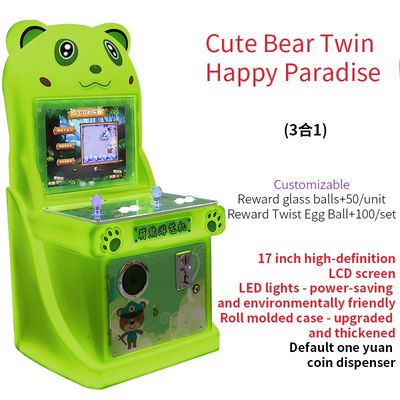 Máquina recreativa electrónica infantil con joystick y monedas para interiores comerciales