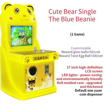 17 pulgadas Cute Bear Un popular juego de arcade para niños con joystick operado por moneda máquina de juego electrónico