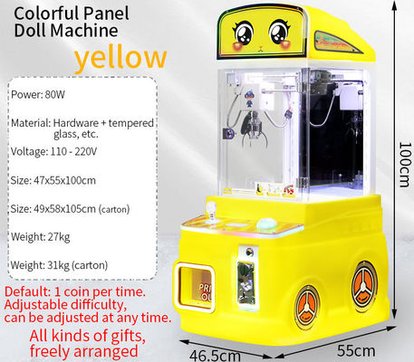 Amarillo Nuevo Mini Camión de Bomberos Juguete Máquina automática de venta de monedas Fun Doll Machine