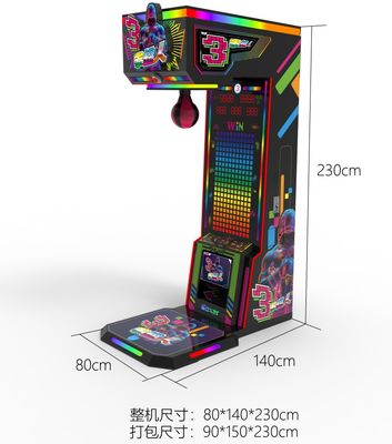 Gran entretenimiento en interiores máquina de juego de boxeo de arcade de dibujos animados con monedas