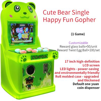 Recientemente popular máquina de tiro de marmota para niños con accionamiento de monedas